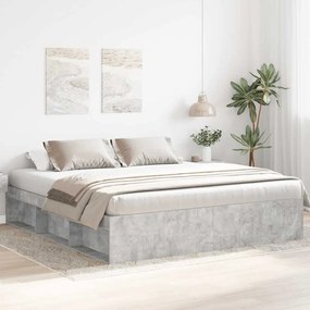 vidaXL Πλαίσιο Κρεβατιού Γκρι Σκυροδέματος 200x200 εκ.
