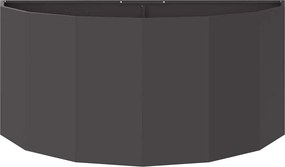 vidaXL Γλάστρα Μαύρο 120 x 60 x 50 εκ. Ατσάλι