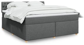 ΚΡΕΒΑΤΙ BOXSPRING ΜΕ ΣΤΡΩΜΑ ΣΚΟΥΡΟ ΓΚΡΙ 180X200 ΕΚ ΥΦΑΣΜΑΤΙΝ 3286767