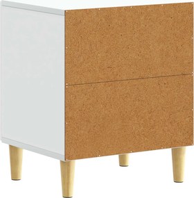 vidaXL Κομοδίνο Λευκό 43 x 34,5 x 50 εκ Επεξεργασμένο Ξύλο
