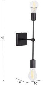 ΑΠΛΙΚΑ ΤΟΙΧΟΥ SABER HM4477 ΜΕΤΑΛΛΟ ΣΕ ΜΑΥΡΟ 10x14x41Υεκ. (1 Τεμμάχια)