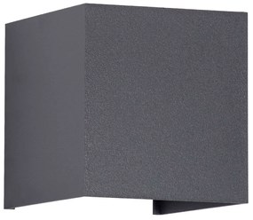 Φωτιστικό Τοίχου-Απλίκα Axis-S 60564 10x10x10cm Up&amp;Down Led 1200lm 10W 4500K Anthracite GloboStar