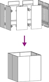 vidaXL Ζαρντινιέρα Ανθρακί 80x80x80 εκ. από Χάλυβα
