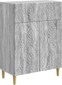 vidaXL Πλαϊνό γραφείο Γκρι Sonoma 66 x 34,5 x 90 εκ Επεξεργασμένο Ξύλο
