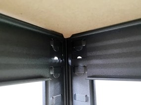 HOME USE μεταλλική ραφιέρα HUH-0199 με 5 ράφια, 90x40x180cm, μαύρη