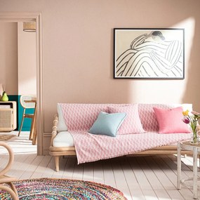 Ριχτάρι Denise 518/ 23 Gum Pink Gofis Home Πολυθρόνα 180x180cm Βαμβάκι-Πολυέστερ