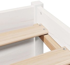 Κρεβάτι Βιβλιοθήκη Χωρίς Στρώμα 120x200 εκ Μασίφ Ξύλο Πεύκο 3322991