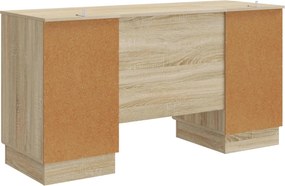 vidaXL Γραφείο Sonoma Δρυς 142,5 x 50 x 75 εκ. Επεξεργασμένο Ξύλο