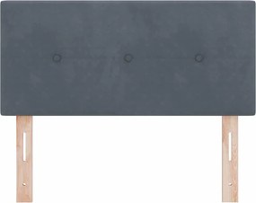 vidaXL LED κεφαλάρι με φώτα λωρίδας LED Γκρι 80 cm Πολυεστέρας