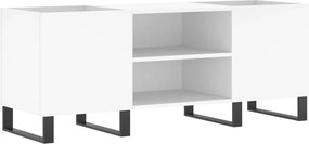 vidaXL Δισκοθήκη Λευκή 121 x 38 x 48 εκ. Επεξεργασμένο Ξύλο