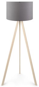 Φωτιστικό δαπέδου Rosling Megapap Mdf/ύφασμα Pvc χρώμα φυσικό/ανθρακί 38x21x140εκ.
