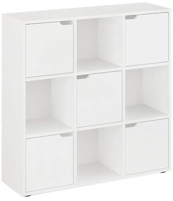 Βιβλιοθήκη Bookel σε λευκή απόχρωση 88.5x27.5x89.3εκ 88.5x27.5x89.3 εκ.