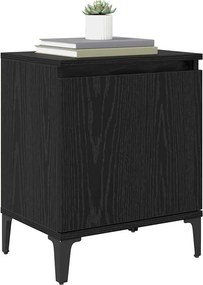 vidaXL Κομοδίνο Μαύρη Οξυά 40 x 30 x 50 cm Επεξεργασμένο Ξύλο