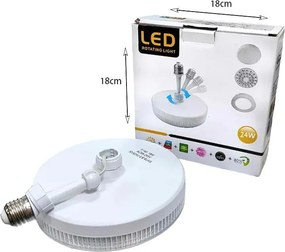 LED φωτιστικό οροφής 24W Φ230 6500Κ Ψυχρό φως Ε27 - LED Rotating Light