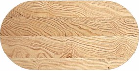 vidaXL Επιτραπέζια επιφάνεια 100x50x2 cm μασίφ ξύλο δρυς οβάλ