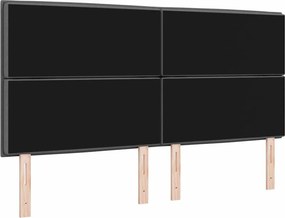 vidaXL LED κεφαλάρι Σκούρο Γκρι ύφασμα