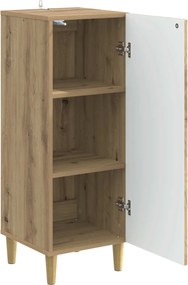 vidaXL Πλαϊνό γραφείο Artisan Δρυς 33 x 34,5 x 90 εκ