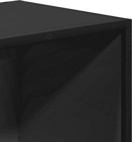 vidaXL Βιβλιοθήκη με 5 Ράφια Μαύρη 40x35x139 εκ. Επεξεργασμένο Ξύλο