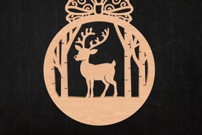 Σετ των 2 Intra απο ξύλο plywood 3mm-4mm πάχος – Στολίδι με τάρανδο Δίασταση 20x20 cm INTRAFABR-110388166