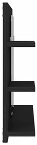 vidaXL Ντουλάπι Καθρέφτη Μπάνιου Μαύρο Δρυς 90x11x45 εκ. από Τεχνητό Ξύλο