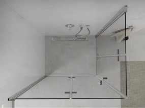 Mexen Lima Διπλή καμπίνα ντους αναδιπλούμενη 90 x 70 cm, διάφανη, χρώμιο
