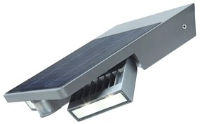 Φωτιστικό Τοίχου Ηλιακό Tilly 6901201000 IP44 Led 4000K Με Αισθητήρα Κίνησης 4x23,2x21cm Silver Grey Lutec