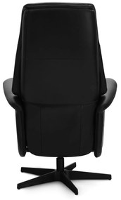 Delta Recliner Black Leather/Black
