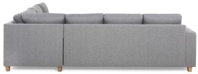 Γωνιακός Καναπές Scandinavian Choice C156, Ανοιχτό γκρι, Δρυς, 284x223x80cm, Πόδια: Ξύλο | Epipla1.gr