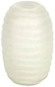 Βάζο Γυάλινο Ριγέ 013.783959 10,5x15,5cm White Glass