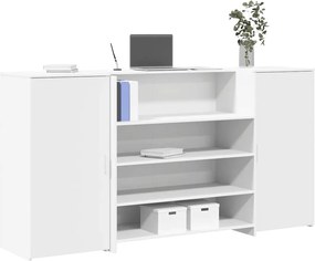 vidaXL Γραφείο Υποδοχής Λευκό 200x50x103,5 εκ. από Τεχνητό Ξύλο