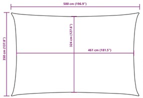 Πανί Σκίασης Ορθογώνιο Λευκό 3,5 x 5 μ. από Ύφασμα Oxford - Λευκό