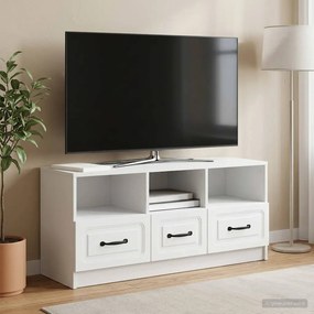 vidaXL Ντουλάπι TV Λευκό 102 x 34,5 x 47 εκ Επεξεργασμένο Ξύλο