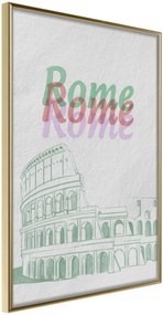 Αφίσα - Pastel Rome - 40x60 - Χρυσό - Χωρίς πασπαρτού