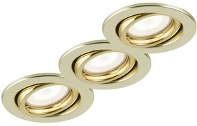 Σετ Τρία Φωτιστικά Σποτ Χωνευτά Intec Matrix-LEDM3 ORO 8031440313025 Χρυσά
