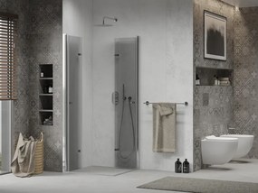 Mexen Lima Διπλή πτυσσόμενη καμπίνα ντους 90 x 90 cm, διαφανής, χρώμιο