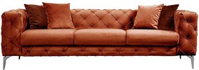 Καναπές Τριθέσιος Como 569HLN1132 237x90x73cm Orange