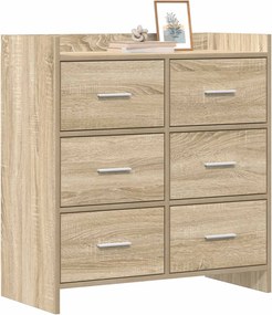 vidaXL Πλαϊνό γραφείο Sonoma Δρυς 75 x 33 x 80 εκ Επεξεργασμένο Ξύλο