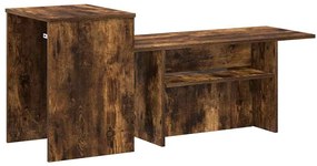 vidaXL Τραπέζι κονσόλας Καπνιστό Δρύς 91,5 x 35 x 38,5 εκ