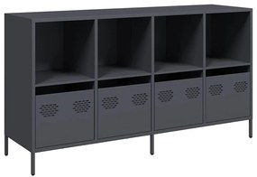 Ντουλάπι Ανθρακί 135x39x73,5 εκ. από Χάλυβα Ψυχρής Έλασης - Ανθρακί