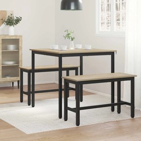 vidaXL Τραπεζαρίες 80 x 80 x 75 cm Επεξεργασμένο Ξύλο Sonoma Δρυς
