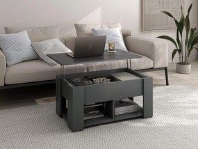 Ορθογώνιο Τραπεζάκι Σαλονιού LYNNE ανθρακί 88x54x0