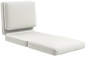 HOMCOM Αναδιπλούμενο κάθισμα δαπέδου με μαξιλάρι, μετατρέψιμος πολυθρόνας, σαλόνι, δωμάτιο επισκεπτών, γραφείο, 75 x 268 x 18 cm, κρεμ λευκό