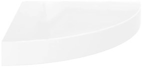 Ράφι Τοίχου Γωνιακό Γυαλιστερό Λευκό 25 x 25 x 3,8 εκ. από MDF - Λευκό