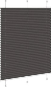 vidaXL Πλισέ περσίδα Μαύρο 110x100 cm Πλάτος υφάσματος 109,4 cm