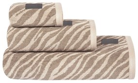 Πετσέτα 4092 Taupe-White Greenwich Polo Club Χεριών 30x50cm 100% Βαμβάκι
