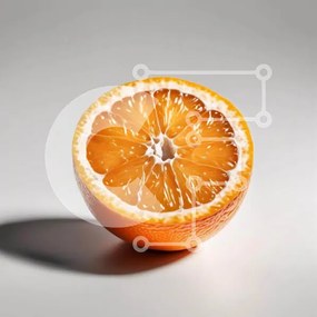 Σετ των 2 Intra Συλλεκτικό Ξύλινο Παζλ Plywood 4mm - Μισοφαγωμένο πορτοκάλι σε υπόλευκο φόντο Σε Ξύλινο Κουτί - Διαστάσεις: 10x10 cm – 25 κομμάτια