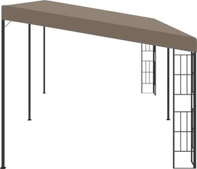 vidaXL Κιόσκι Επιτοίχιο Taupe 6 x 3 μ. Υφασμάτινο