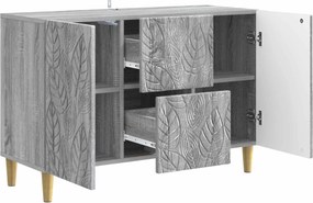 vidaXL Πλαϊνό γραφείο Γκρι Sonoma 89 x 34,5 x 60 εκ.