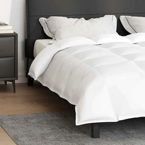 vidaXL Κουβέρτα 2 σε 1 Λευκό 200 x 200 cm Φτερό