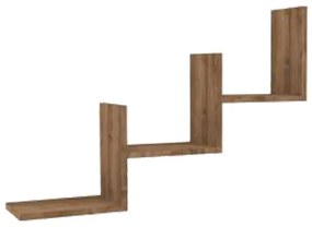 Ραφιέρα τοίχου Mauer pakoworld σε καρυδι απόχρωση 90x19,6x60εκ
